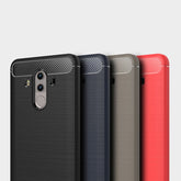 For Huawei  Mate 10 Pro Brushed Texture Carbon Fiber Shockproof TPU Rugged Armor Protective Case